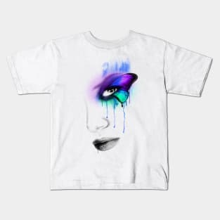 Colorful Butterfly Woman Kids T-Shirt